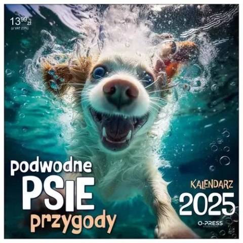 Kalendarz 2025 ścienny 330x330 Podwodne psie przygody Kalendarz 2025 ścienny 330x330 Podwodne psie przygody
