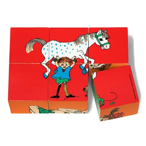 Drewniane klocki puzzle 2w1 Pippi Langstrumpf edukacyjna zabawka dla dzieci Drewniane klocki puzzle 2w1 Pippi Langstrumpf edukacyjna zabawka dla dzieci