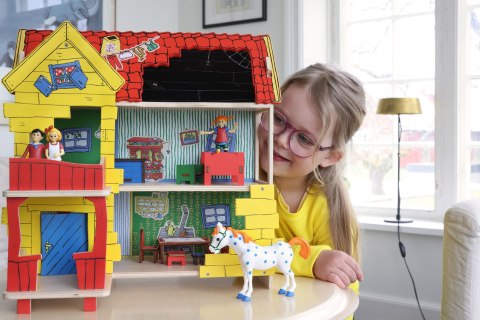 Figurka Pippi Langstrumpf zestaw z koniem do zabawy, zabawka dla dzieci koń Figurka Pippi Langstrumpf zestaw z koniem do zabawy, zabawka dla dzieci koń