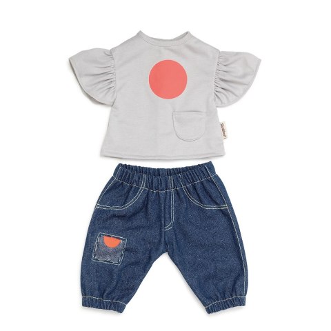 Jeansy i t-shirt dla lalki 45 cm, zabawa w przebieranie, ubranka, Skrallan Jeansy i t-shirt dla lalki 45 cm, zabawa w przebieranie, ubranka, Skrallan