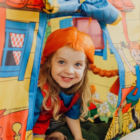 Peruka Pippi Langstrumpf kostium przebranie dla dzieci na bal przebierańców Peruka Pippi Langstrumpf kostium przebranie dla dzieci na bal przebierańców