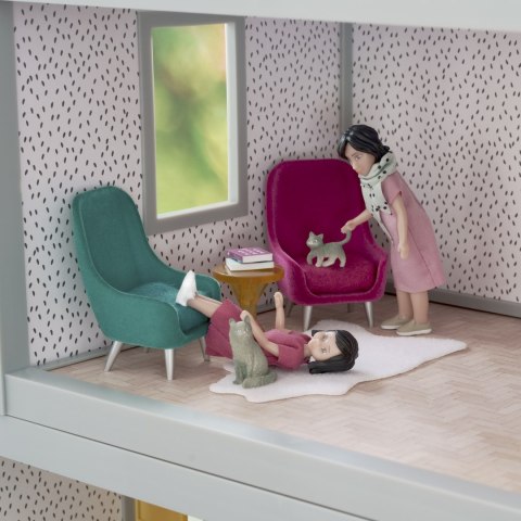 Zestaw mebli fotele do domku dla lalek, zabawka dla dzieci, domek, Lundby Zestaw mebli fotele do domku dla lalek, zabawka dla dzieci, domek, Lundby