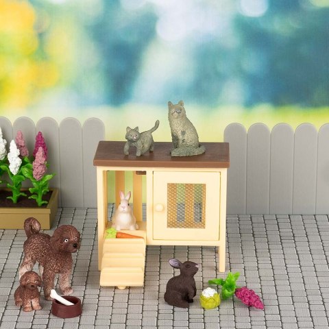 Zwierzątka domowe do domku dla lalek figurki pies kot królik zabawka Lundby Zwierzątka domowe do domku dla lalek figurki pies kot królik zabawka Lundby