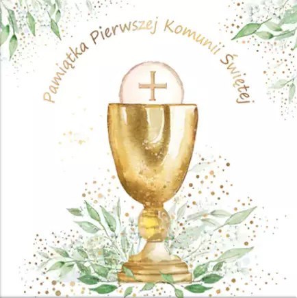 Książeczka Pamiątka Pierwszej Komunii Świętej, komunijna eucharystia
