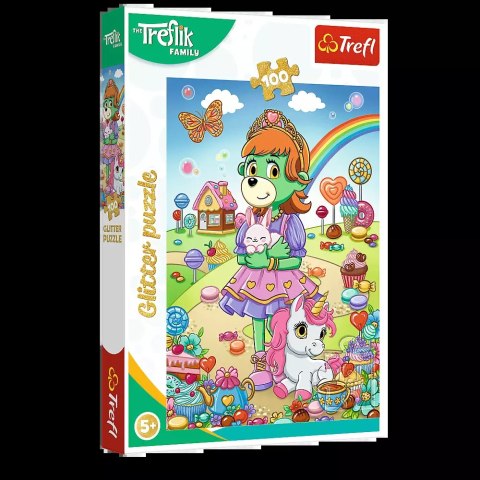 Puzzle 100 Glitter Brokatowe Trefliki 14833 Puzzle 100 Glitter Brokatowe Trefliki 14833