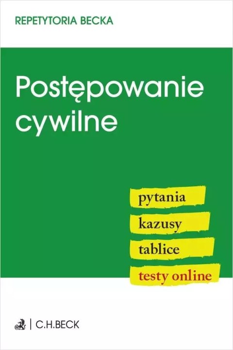 Postępowanie cywilne. Pytania. Kazusy. Tablice... Postępowanie cywilne. Pytania. Kazusy. Tablice...