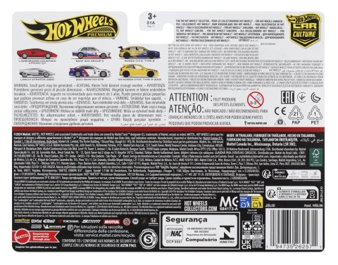 Hot Wheels Premium Kultowe auta Honda Civic Samochody 2-pak 1:64 Zestaw 3+ JBL00 Hot Wheels Premium Kultowe auta Honda Civic Samochody 2-pak 1:64 Zestaw 3+ JBL00