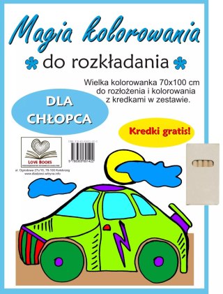 Magia kolorowania do rozkładania. Dla chłopca