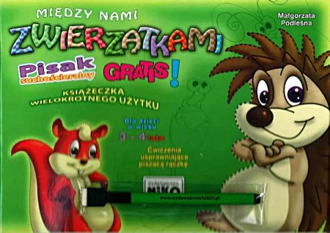 Między nami zwierzątkami + pisak Między nami zwierzątkami + pisak