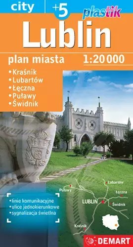 Lublin. Mapa laminowana, 1:20 000