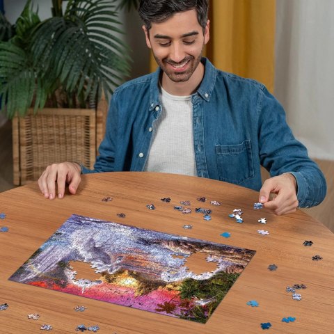 Puzzle 500 elementów. Świecące w ciemności. Jednorożce nad rzeką