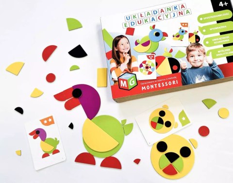 Montessori. Układanka edukacyjna. Papuga Montessori. Układanka edukacyjna. Papuga