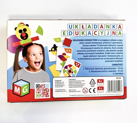 Montessori. Układanka edukacyjna. Papuga Montessori. Układanka edukacyjna. Papuga