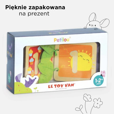 Drewniana książeczka zabawka edukacyjna, nauka liczb, dla dzieci Le Toy Van