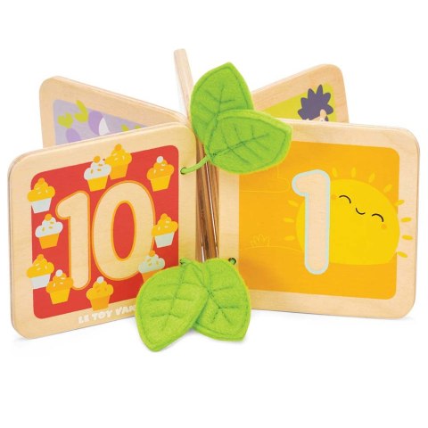Drewniana książeczka zabawka edukacyjna, nauka liczb, dla dzieci Le Toy Van