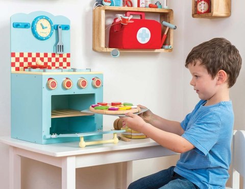Drewniana kuchnia dla dzieci niebieska, zabawkowa kuchenka, Le Toy Van Drewniana kuchnia dla dzieci niebieska, zabawkowa kuchenka, Le Toy Van
