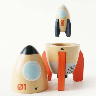 Drewniana rakieta, zestaw rakiet, zabawka dla dzieci, lot kosmos Le Toy Van