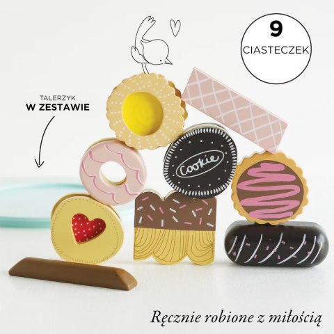 Drewniane ciasteczka zestaw, zabawka dzieci, gotowanie cukiernia Le Toy Van