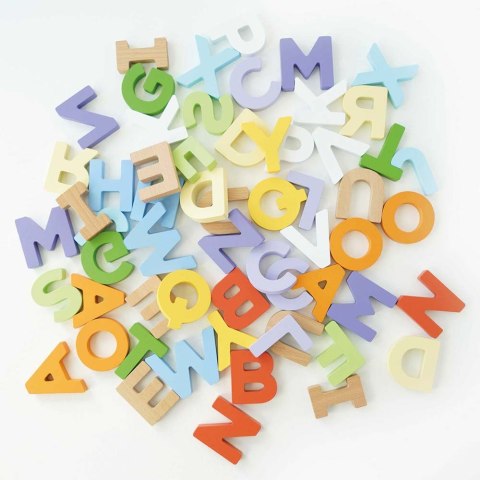 Drewniane literki, zabawka układanka edukacyjna nauka dla dzieci Le Toy Van