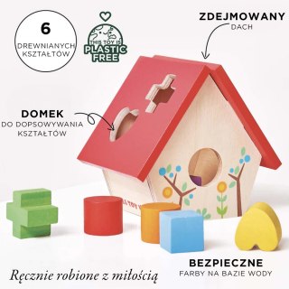 Drewniany sorter kształtów My little bird, zabawka edukacyjna, Le Toy Van