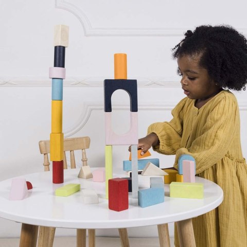 Klocki drewniane w siatce - 60 sztuk Le Toy Van Drewniane klocki zestaw 60 sztuk zabawka edukacyjna dla dzieci, Le Toy Van