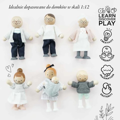 Rodzina lalek, zabawka dla dzieci, laleczki do domków, figurki, Le Toy Van