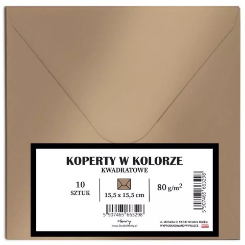Koperty kwadratowe, złote (10 sztuk) Koperty kwadratowe, złote (10 sztuk)