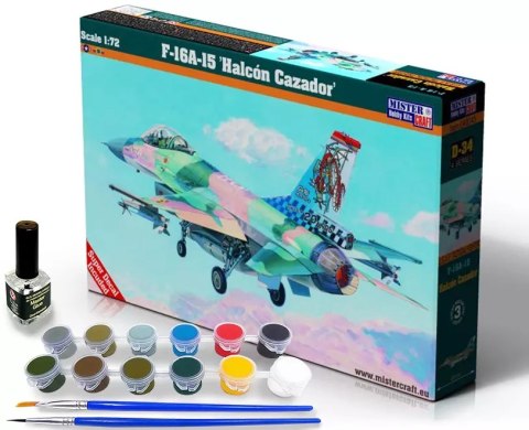 Model samolotu D-34 F-16A Halcon Cazador, 1:72 Model samolotu D-34 F-16A Halcon Cazador, 1:72