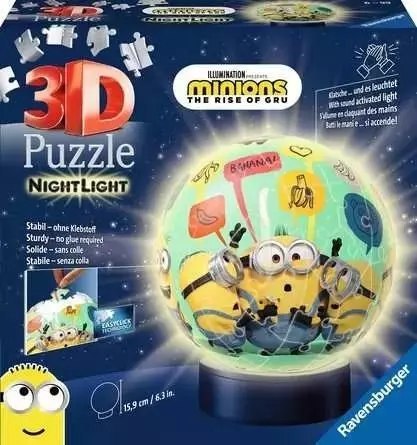 Puzzle 3D 72 elementy. Świecąca kula. Minionki Puzzle 3D 72 elementy. Świecąca kula. Minionki