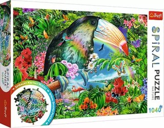 Puzzle spiralne 1040 elementów. Tropikalne zwierzęta