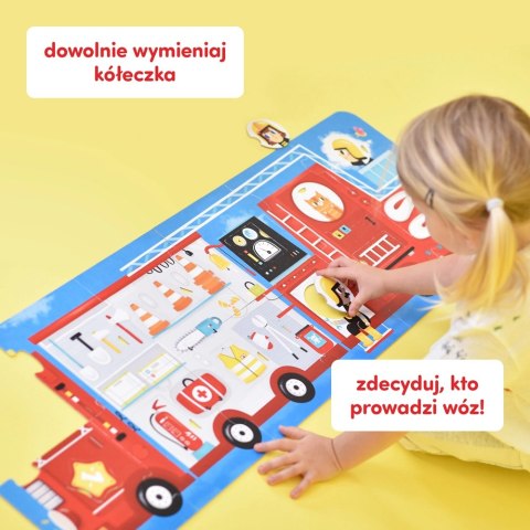CzuCzu. Puzzle z dziurką 23 elementy. Wóz strażacki CzuCzu. Puzzle z dziurką 23 elementy. Wóz strażacki