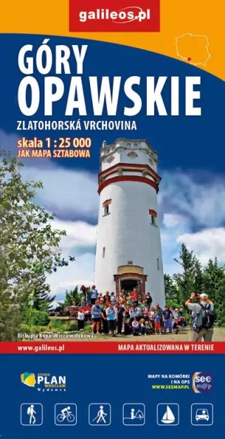 Mapa Góry Opawskie w skali 1 : 25 000