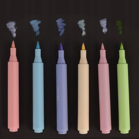 Marker akrylowy z końcówką Brush w trójkątnej obudowie w 6 kolorach zestaw Marker akrylowy z końcówką Brush w trójkątnej obudowie w 6 kolorach zestaw