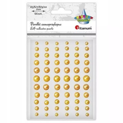 Perełki samoprzylepne 66szt ciemnozłote mix Perełki samoprzylepne 66szt ciemnozłote mix