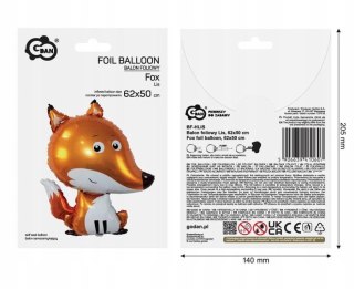 Balon foliowy Lis, 62x50 cm