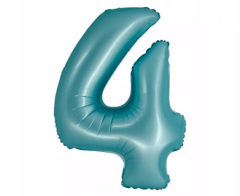 Balon foliowy Smart, Cyfra 4, j. niebieska matowa, 76 cm GoDan Balon foliowy Smart, Cyfra 4, j. niebieska matowa, 76 cm GoDan
