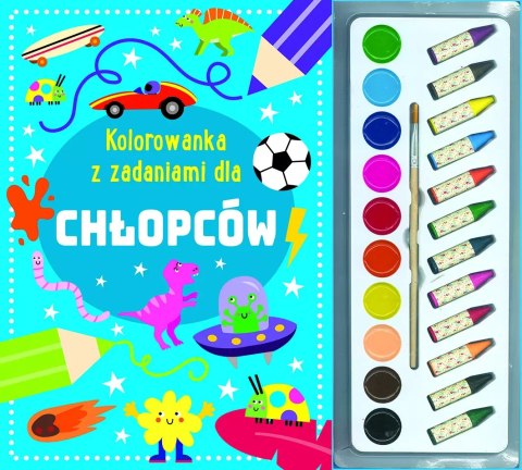 Kolorowanka z zadaniami dla chłopców Kolorowanka z zadaniami dla chłopców