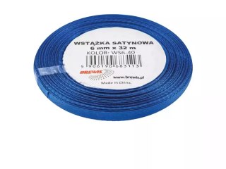 Wstążka satynowa niebieska 6mmx32m