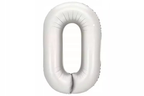 Balon fol.Cyfra 0 86cm srebrny 82793 Balon fol.Cyfra 0 86cm srebrny 82793