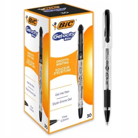 Długopis żelowy czarny BIC