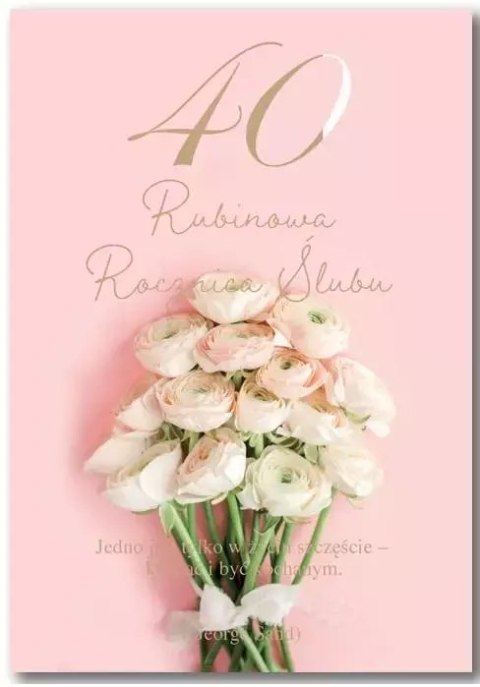 Kartka okolicznościowa Rocznica ślubu 40 Kartka okolicznościowa Rocznica ślubu 40
