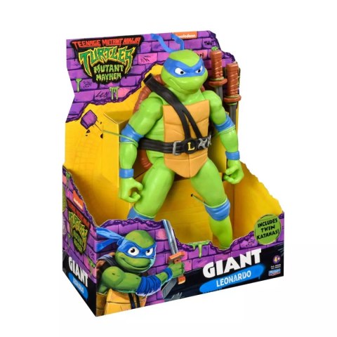 WOJOWNICZE ŻÓŁWIE NINJA Gigant Leonardo, figurka, 30 cm