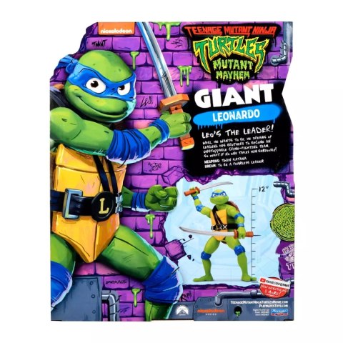 WOJOWNICZE ŻÓŁWIE NINJA Gigant Leonardo, figurka, 30 cm