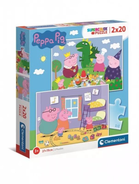 Puzzle 2x20. Super color. Świnka Peppa Puzzle 2x20. Super color. Świnka Peppa