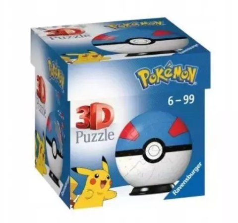 Puzzle 3D 54 Kula Pokemon niebieska Puzzle 3D 54 Kula Pokemon niebieska