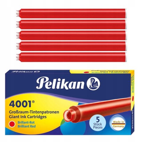 Naboje czerwony Pelikan 5 szt. Naboje czerwony Pelikan 5 szt.