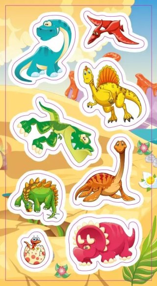 Naklejki. Dinozaury