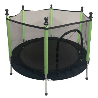 Trampolina ogrodowa dla dzieci siatka 140 cm zielona