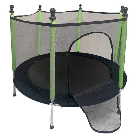 Trampolina ogrodowa dla dzieci siatka 140 cm zielona