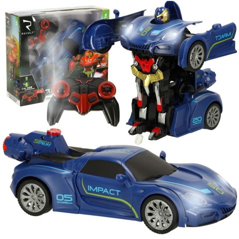 Transformer Revolt TRANSFORMING ROBOT RACER niebie